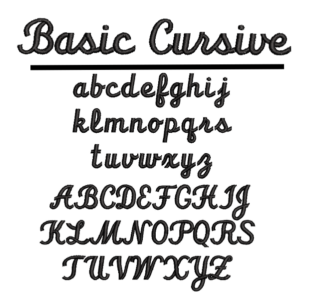 Embroidered Name Tag  -  Basic Cursive