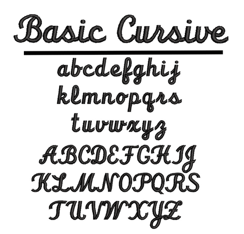 Embroidered Name Tag  -  Basic Cursive